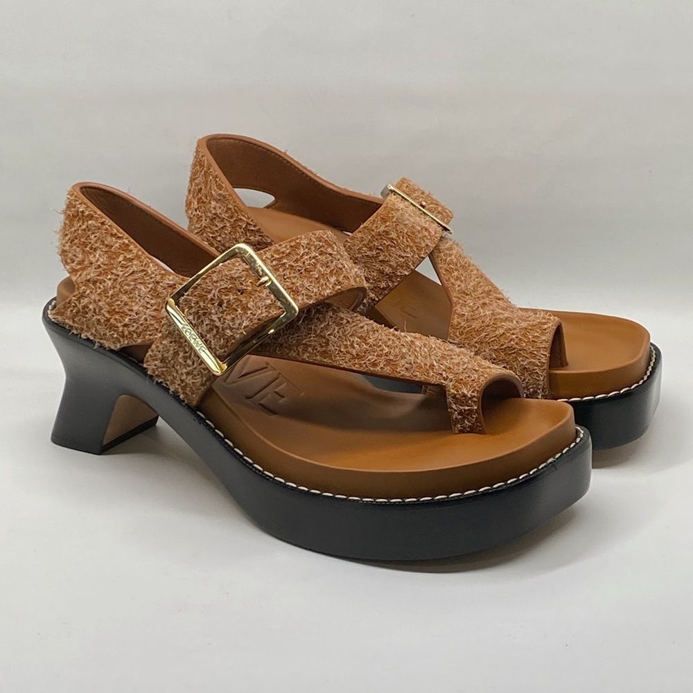 Loewe Ease heel suede sandal size 39